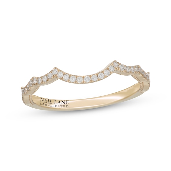 Previously Owned Neil Lane Artistry Lab-Grown Diamond Contour Wedding Band 1/6 ct tw 14K Yellow Gold