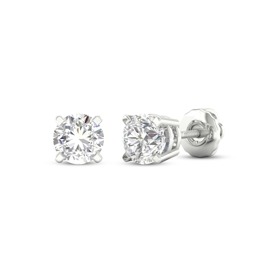 Previously Owned KAY Lab-Grown Diamonds Solitaire Stud Earrings 1/2 ct tw 14K White Gold (F/VS2