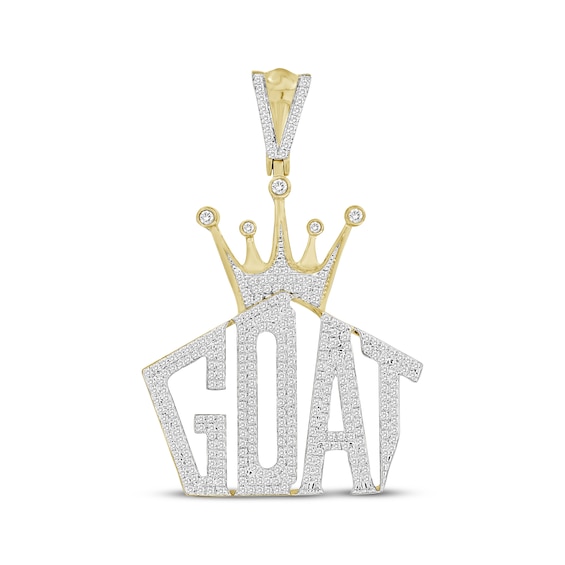 Previously Owned Men's Diamond GOAT with Crown Charm 3/4 ct tw 10K Yellow Gold
