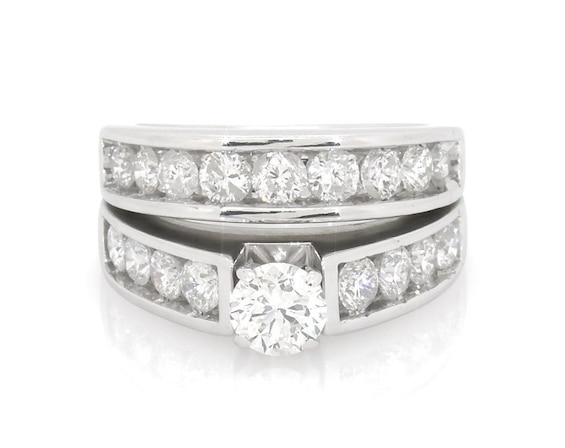 Previously Owned Diamond Bridal Set 2-3/8 ct tw 14K White Gold Size 6