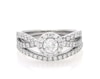 Thumbnail Image 1 of Previously Owned THE LEO First Light Diamond Bridal Set 1 ct tw 14K White Gold Size 6.75
