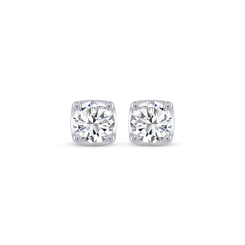 Main Image 2 of Previously Owned THE LEO Legacy Lab-Grown Diamond Round-Cut Solitaire Stud Earrings 1-1/2 ct tw 14K White Gold (F/VS2)