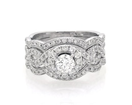 Previously Owned Neil Lane Round-Cut Diamond Bridal Set 1-3/8 ct tw 14K White Gold Size 5.75