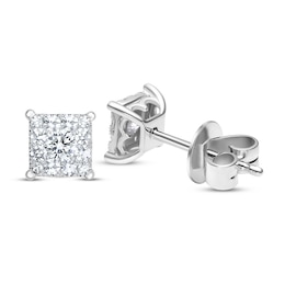Previously Owned Diamond Earrings 1/3 ct tw Round-cut 10K White Gold
