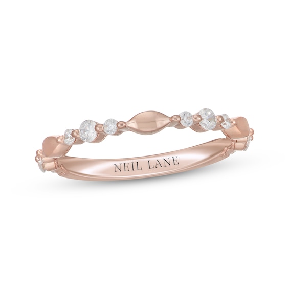 Previously Owned Neil Lane Diamond Wedding Band 1/3 ct tw Round-cut 14K Rose Gold