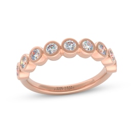 Previously Owned THE LEO First Light Diamond Bezel Anniversary Ring 3/4 ct tw 14K Rose Gold