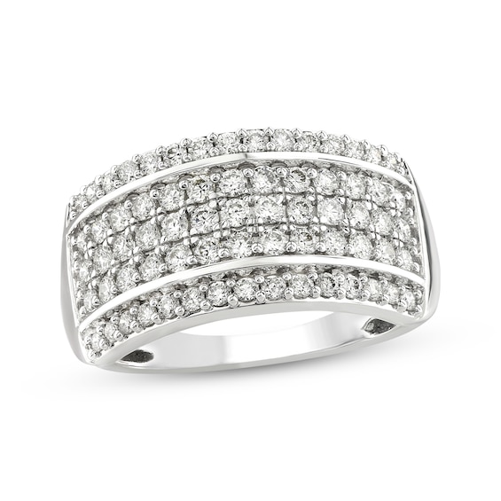 Previously Owned Diamond Multi-Row Anniversary Band 1 ct tw 14K White Gold