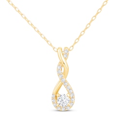 Previously Owned Diamond Twist Necklace 1/3 ct tw 10K Yellow Gold 18"