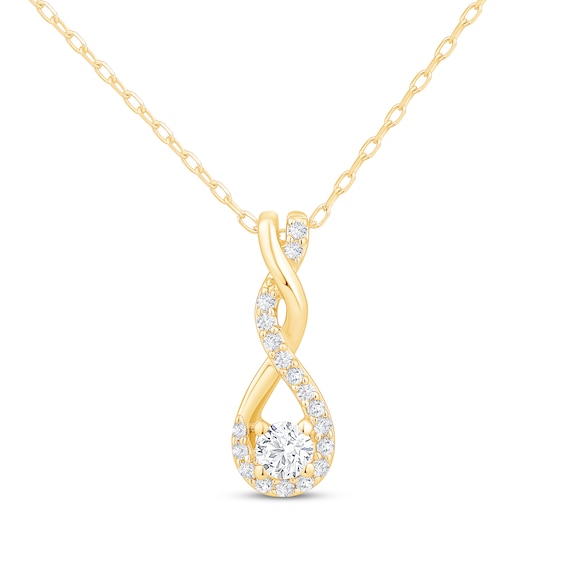 Previously Owned Diamond Twist Necklace 1/3 ct tw 10K Yellow Gold 18"