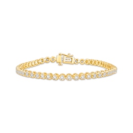 Previously Owned KAY Lab-Grown Diamonds Tennis Bracelet 3 ct tw 14K Yellow Gold 7"