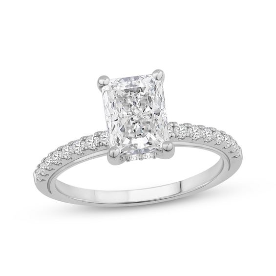 Previously Owned Lab-Grown Diamonds Radiant-Cut Engagement Ring 1-7/8 ct tw 14K White Gold