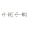 Thumbnail Image 4 of Previously Owned KAY Lab-Grown Diamonds Princess-Cut Solitaire Stud Earrings 1-1/2 ct tw 14K White Gold (F/SI2)
