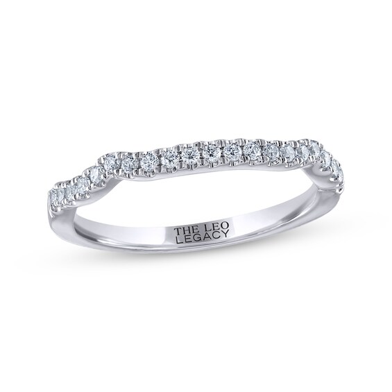 Previously Owned THE LEO Legacy Lab-Grown Diamond Contoured Wedding Band 1/5 ct tw 14K White Gold