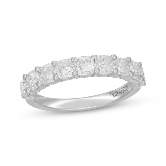Previously Owned Neil Lane Artistry Cushion-Cut Lab-Grown Diamond Anniversary Ring 2 ct tw 14K White Gold