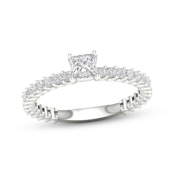 Previously Owned Princess-Cut Diamond Engagement Ring 1-1/4 ct tw 14K White Gold