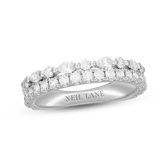 Previously Owned Neil Lane Diamond Anniversary Band 1 ct tw Round & Pear-Shaped 14K White Gold