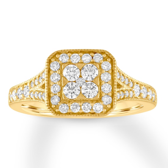 Previously Owned Diamond Ring 1/2 ct tw Round-cut 10K Yellow Gold