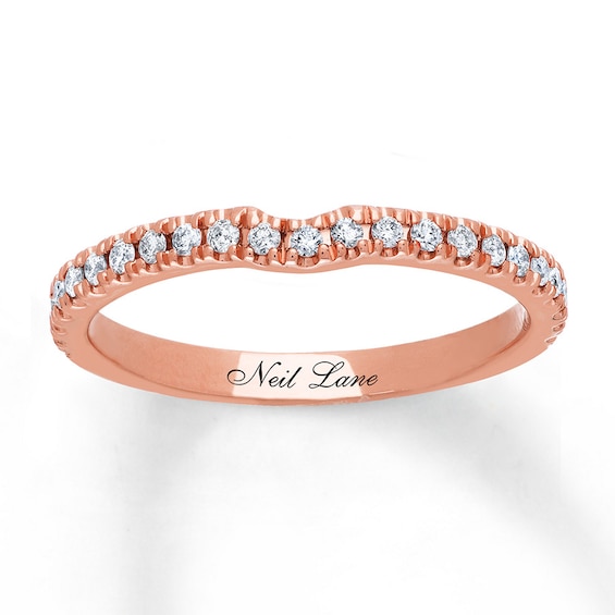 Previously Owned Neil Lane Wedding Band 1/5 ct tw Diamonds 14K Rose Gold