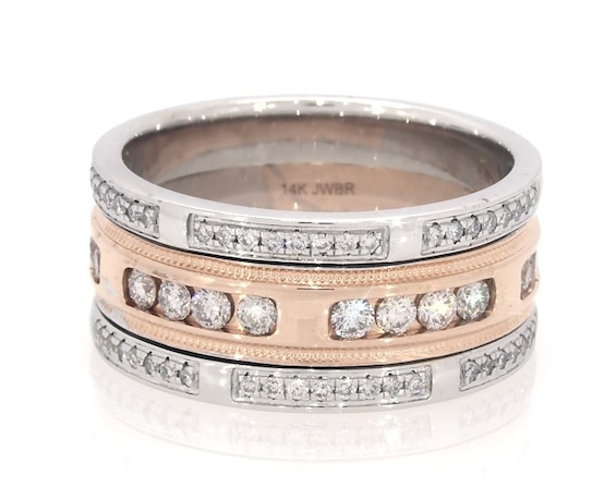 Previously Owned Men's Diamond Spinning Wedding Band 1-1/2 ct tw 14K Gold