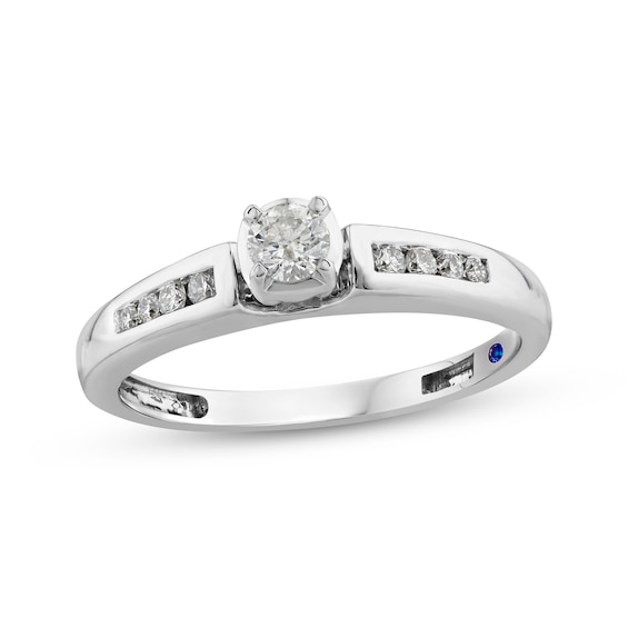 Previously Owned Round-Cut Diamond Engagement Ring 1/4 ct tw 10K White Gold