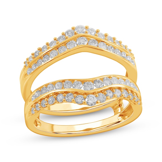 Previously Owned Diamond Two-Row Enhancer Ring 1 ct tw 14K Yellow Gold