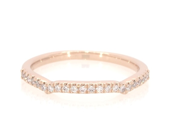 Previously Owned THE LEO First Light Diamond Wedding Band 1/8 ct tw 14K Rose Gold