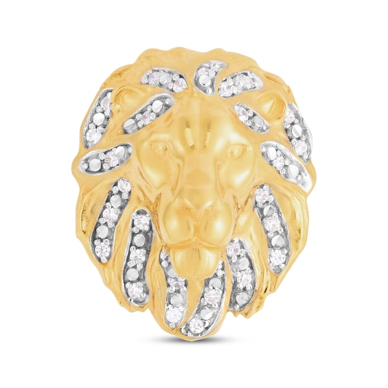 Previously Owned Diamond Lion Charm Clip 1/4 ct tw 10K Yellow Gold