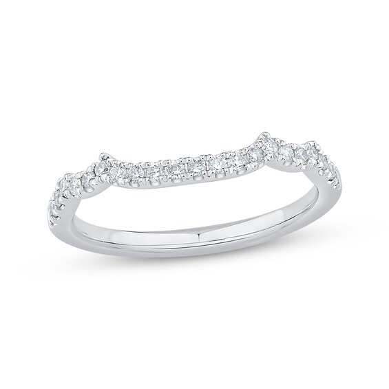 Previously Owned Diamond Contour Wedding Band 1/5 ct tw 14K White Gold