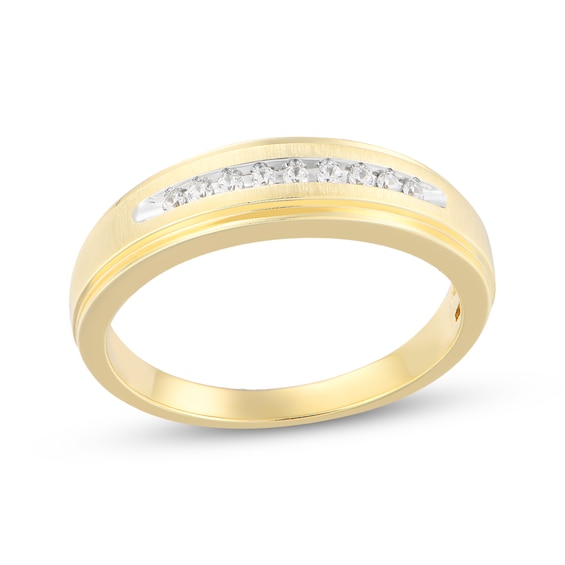 Previously Owned Men's Diamond Wedding Band 1/10 ct tw 10K Yellow Gold