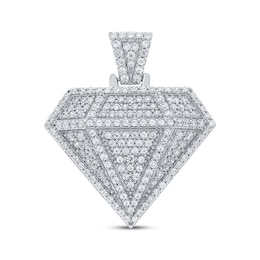 Previously Owned Diamond Faceted Diamond Charm 1 ct tw Sterling Silver