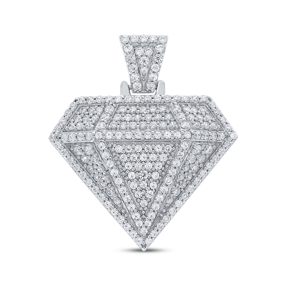 Previously Owned Diamond Faceted Diamond Charm 1 ct tw Sterling Silver