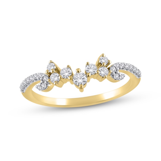 Previously Owned Round-Cut Diamond Scatter Anniversary Band 1/3 ct tw 14K Yellow Gold