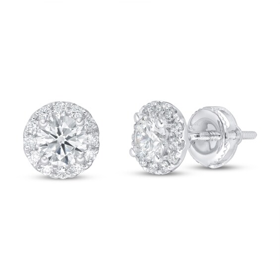 Previously Owned KAY Lab-Grown Diamonds Stud Earrings 1 ct tw 14K White Gold (F/VS2)