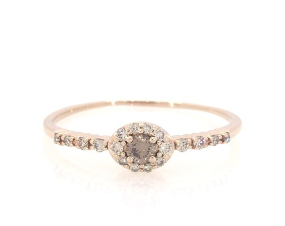 Previously Owned Le Vian Chocolate Diamond Ring 1/4 ct tw 14K Strawberry Gold
