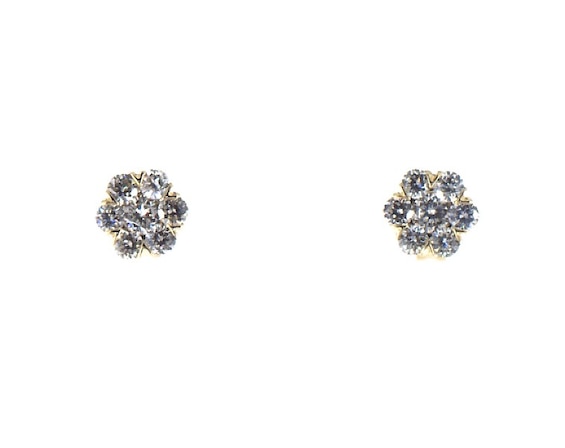 Previously Owned THE LEO Diamond Flower Stud Earrings 1/2 ct tw 14K Yellow Gold