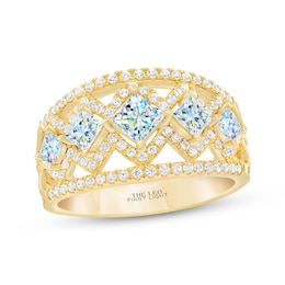 Previously Owned THE LEO First Light Diamond Princess-Cut Anniversary Band 1-1/2 ct tw 14K Yellow Gold