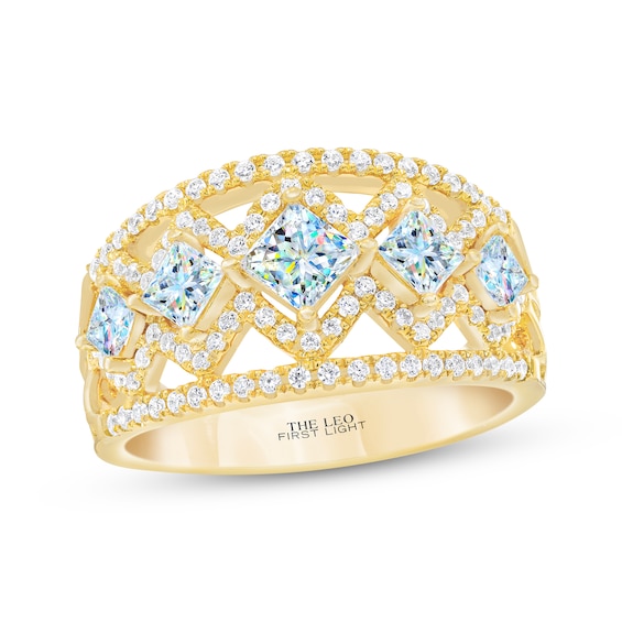 Previously Owned THE LEO First Light Diamond Princess-Cut Anniversary Band 1-1/2 ct tw 14K Yellow Gold