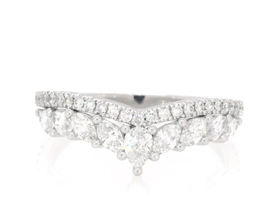 Previously Owned Neil Lane Premiere Pear, Marquise & Round-Cut Diamond Anniversary Band 1 ct tw 14K White Gold