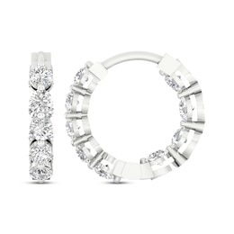 Previously Owned KAY Lab-Grown Diamonds Inside-Out Hoop Earrings 1-1/2 ct tw 14K White Gold