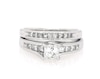 Thumbnail Image 1 of Previously Owned Princess-Cut Diamond Bridal Set 1-1/5 ct tw 10K White Gold Size 6