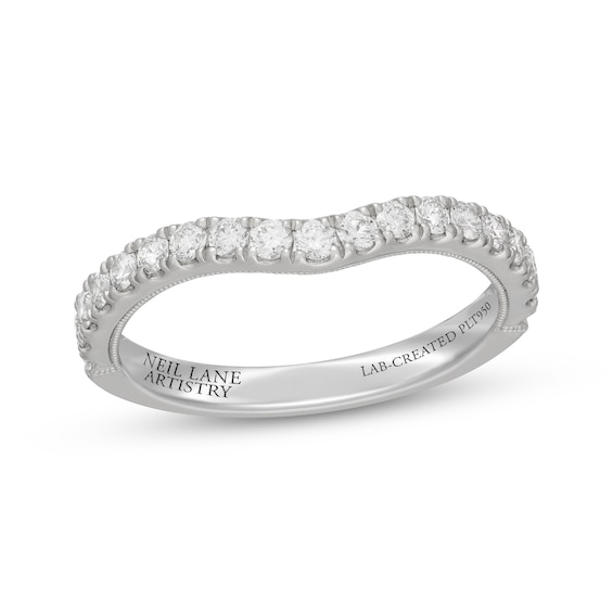 Previously Owned Neil Lane Artistry Heritage Lab-Grown Diamond Contour Wedding Band 1/2 ct tw Platinum