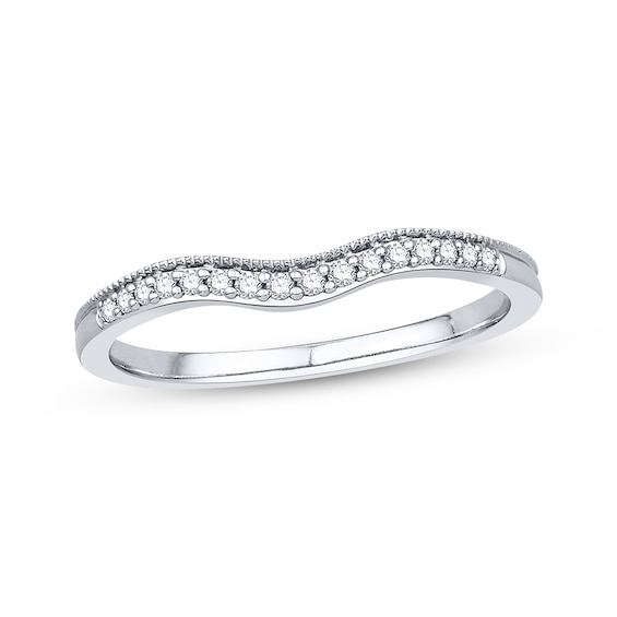 Previously Owned Diamond Wedding Band 1/10 ct tw Round-cut 10K White Gold