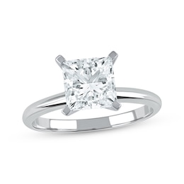 Previously Owned Lab-Grown Diamonds by KAY Princess-Cut Solitaire Engagement Ring 2 ct tw 14K White Gold (I/SI2)
