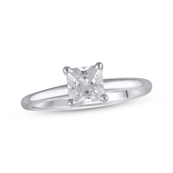 Previously Owned Lab-Grown Diamonds Solitaire Ring 1 ct tw Princess-cut 14K White Gold (F/VS2)