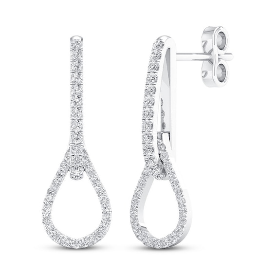Previously Owned Diamond Earrings 1/2 ct tw 10K White Gold