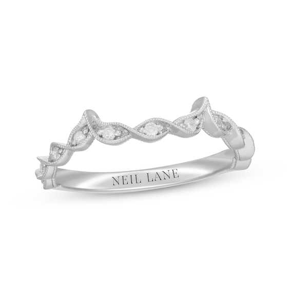 Previously Owned Neil Lane Round-Cut Diamond Wedding Band 1/8 ct tw 14K White Gold