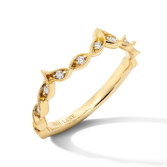 Previously Owned Neil Lane Diamond Contour Wedding Band 1/8 ct tw 14K Yellow Gold