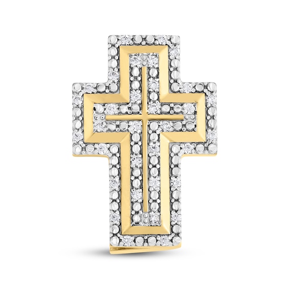 Previously Owned Men’s Diamond Cross Charm 1/4 ct tw 10K Yellow Gold
