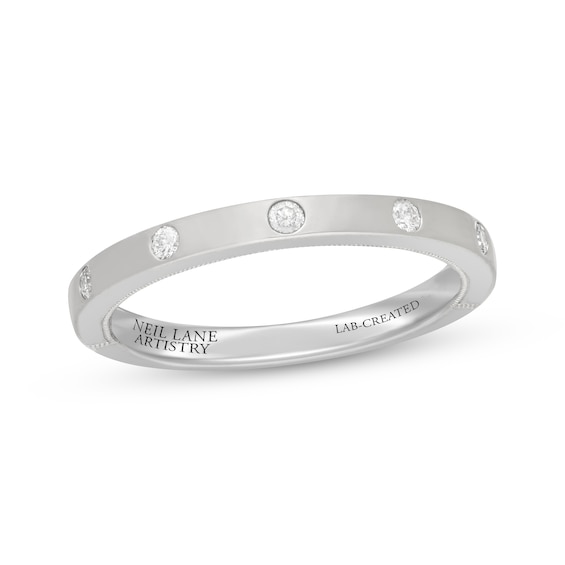 Previously Owned Neil Lane Artistry Heritage Lab-Grown Diamond Bezel-Set Anniversary Ring 1/6 ct tw Platinum
