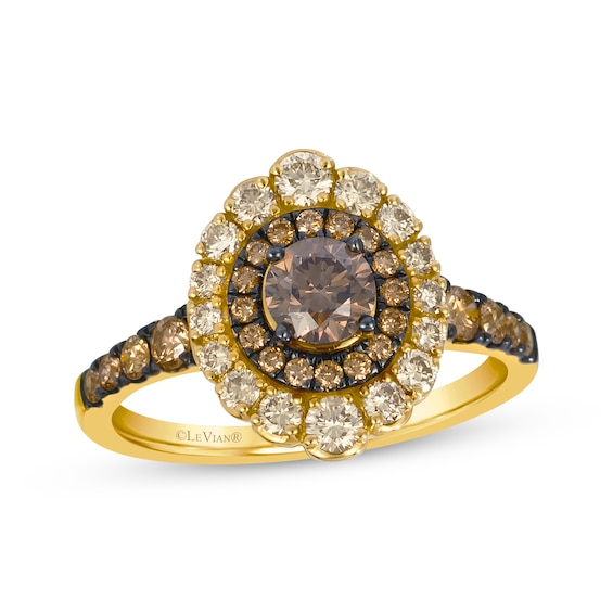 Previously Owned Le Vian Sunflower Ring 1-1/4 ct tw Diamonds 14K Honey Gold